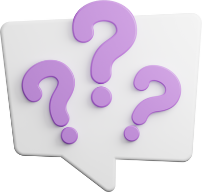 Question Purple Bubble Chat 3D Illustration
